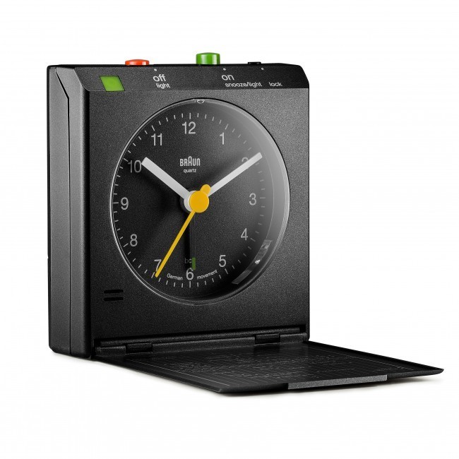 Braun Bnc005 Classic Reflex Control Travel Alarm Clock Black