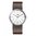 Braun BN0021 Herren Armbanduhr, weiß, klassische Uhr mit Lederband, Neu+OVP