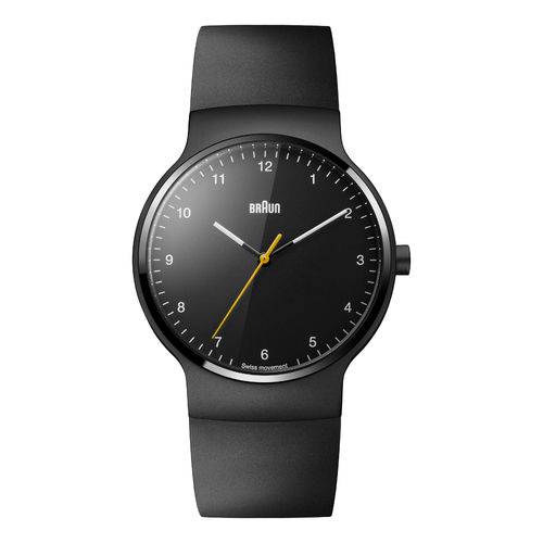 Braun gents BN0221 prestige slim watch with rubber strap, BKBKG, 66574