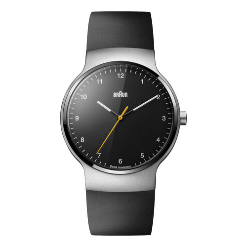 Braun gents BN0221 prestige slim watch with rubber strap, BKSLBKG, 66575