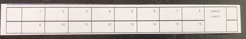 Senderspeicher Tabelle zum Aufkleben für Braun Atelier HiFi Tuner T1, T2  Receiver R2