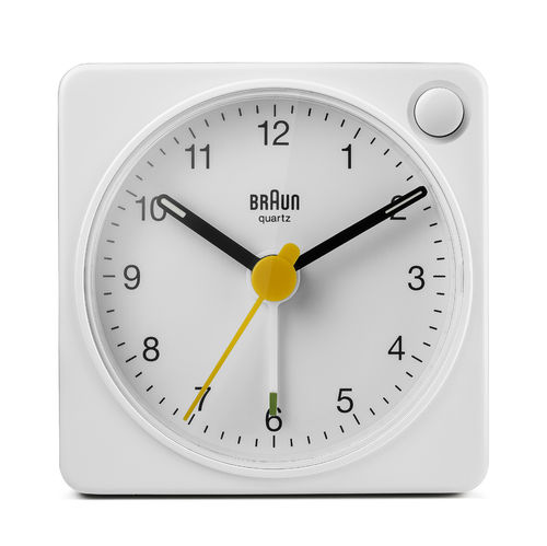Braun Design BC02XW classic travel clock, white, 67101