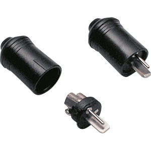 DIN-speaker plugs, with screw connection, black, new
