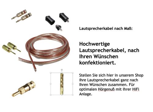 Assembly of the loudspeaker cables and plugs purchased in our shop
