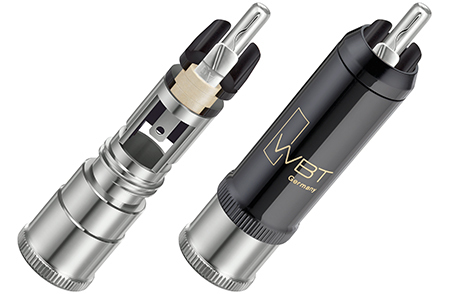 WBT-0152Ag RCA plug, signal conductor made of fine silver, black, new, nextgen™.
