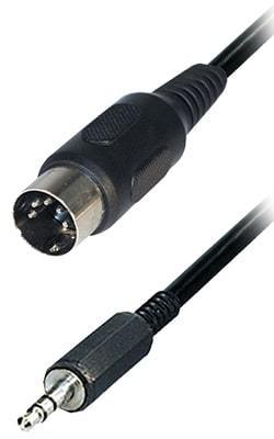 Audio connection cable 5 pin DIN plug - jack plug 3.5 mm stereo, 1.5 m