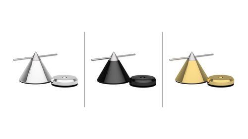 Audio Selection Steps Cone and Disc, Set of 4, New, Black, Silver, Gold