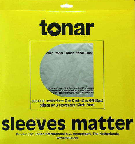 Tonar Nostatic Inner Sleeves 12 Inch, 50 Pieces Per Pack New, ZUBTO5961